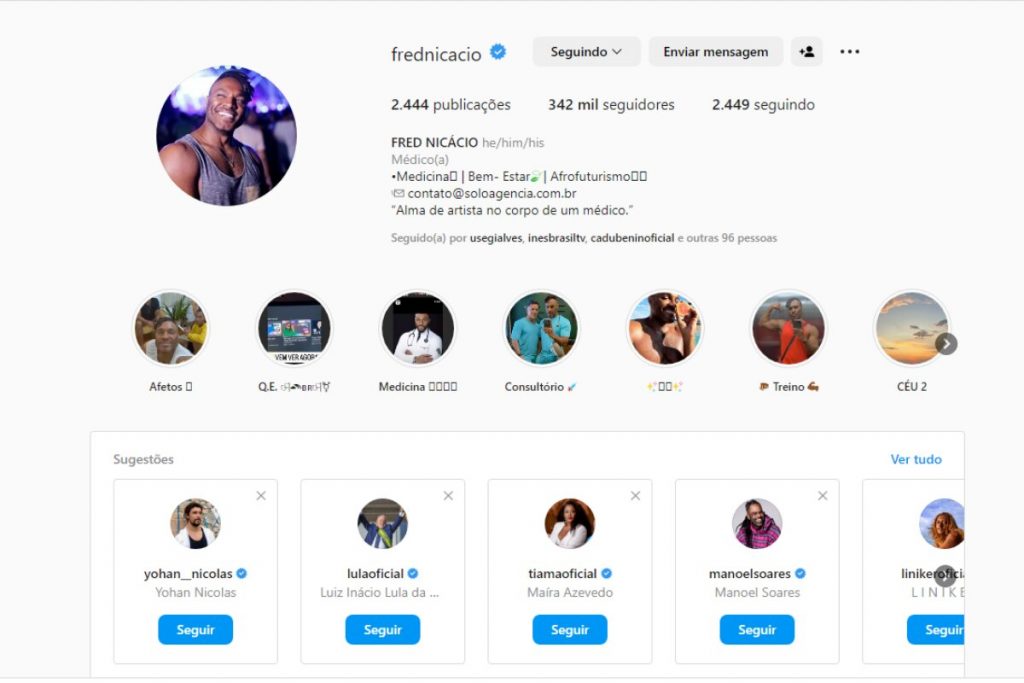 Instagram Fred Nicácio