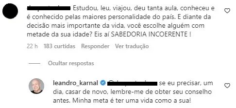 Leandro Karnal responde comentários preconceituosos. Foto: Reprodução/Instagram/@leandro_karnal