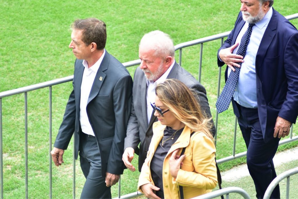 Lula e Janja no velório do Pelé