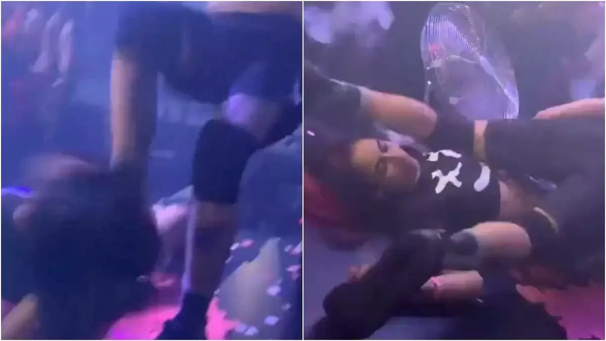 Dançarino de MC Pipokinha chuta cara de fã durante show e garota desmaia; veja vídeo