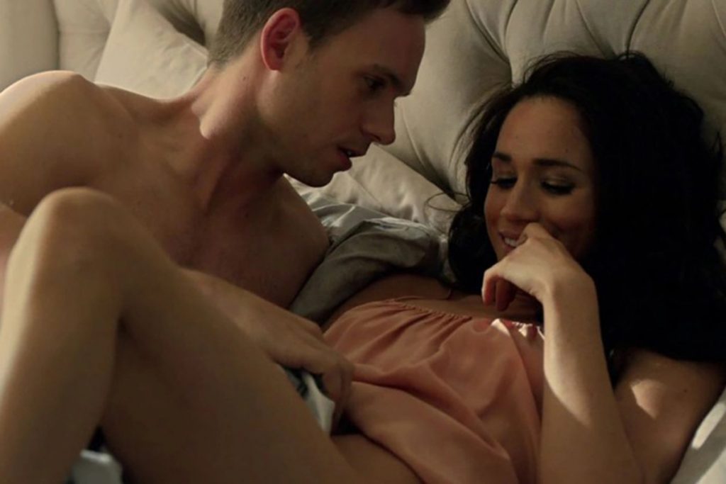 Meghan Markle e Patrick J. Adams em Suits