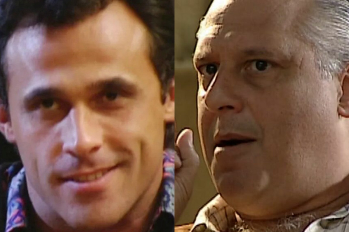 Ralf (Oscar Magrini) e Bruno (Antonio Fagundes) em O Rei do Gado