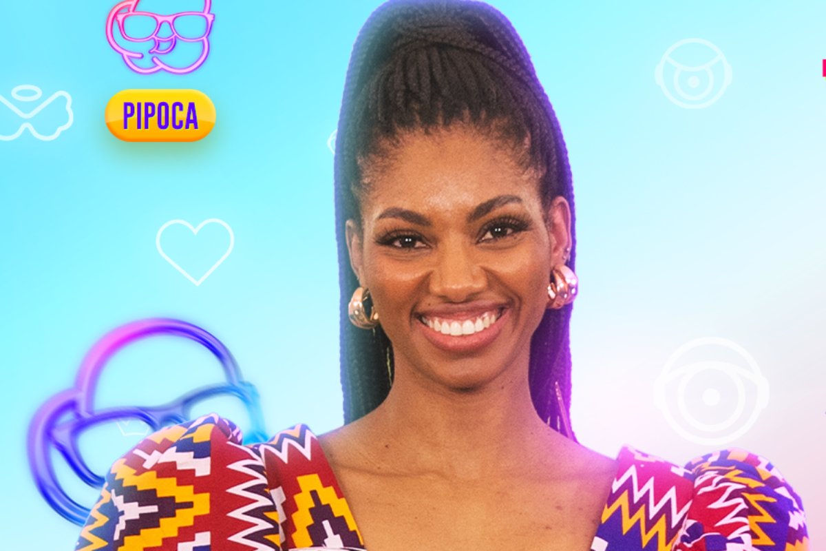 retrato de tina posando sorridente em anúncio do bbb23