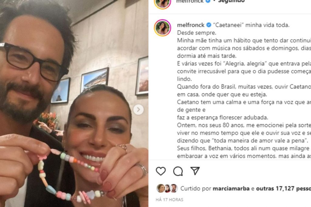 Rodrigo e Mel mostram presente que ganharam da filha