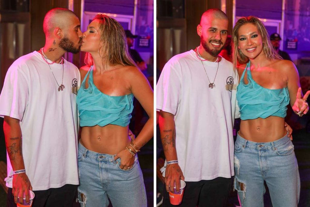 Virgínia e Zé Felipe nos bastidores de show de Anitta em São Paulo