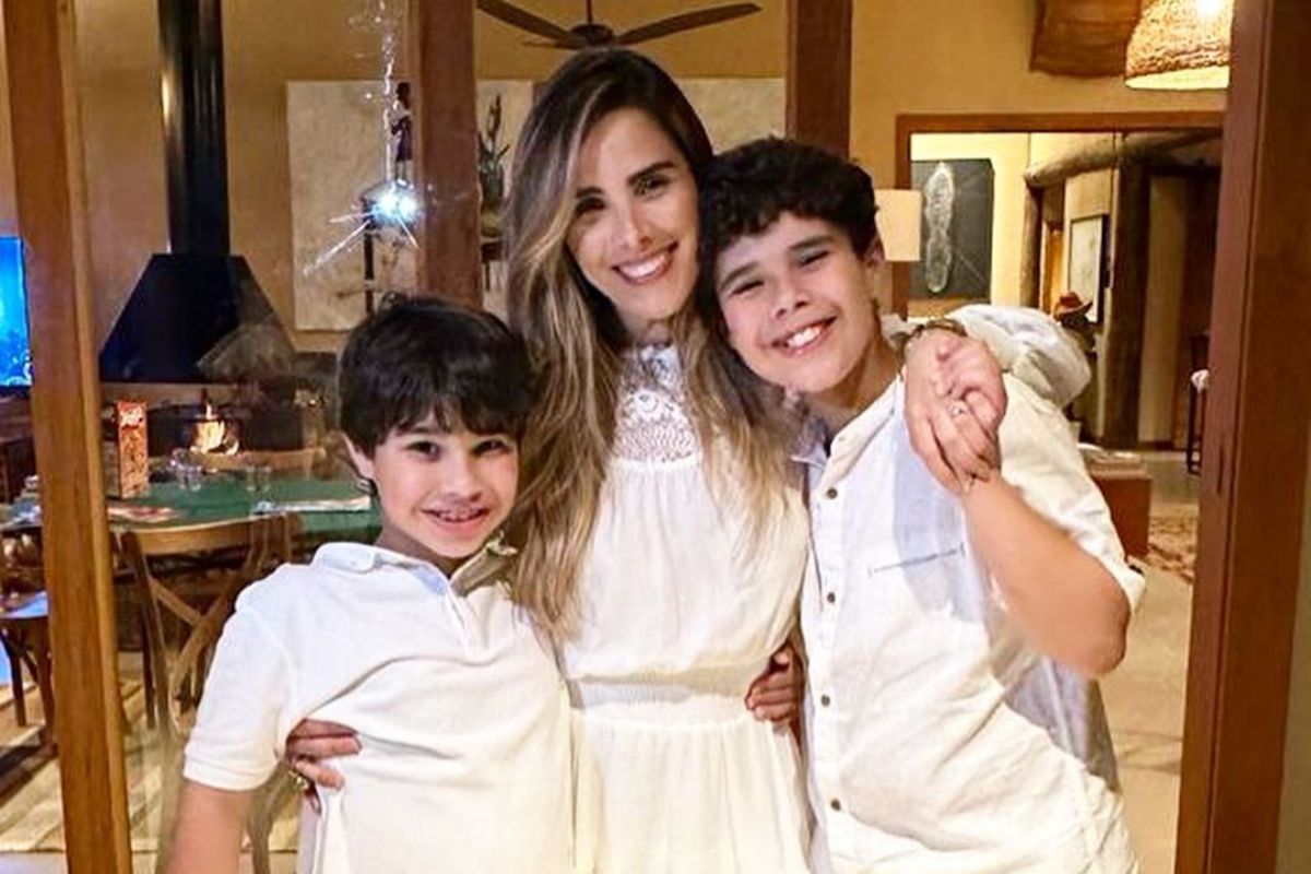 Wanessa Camargo e os filhos