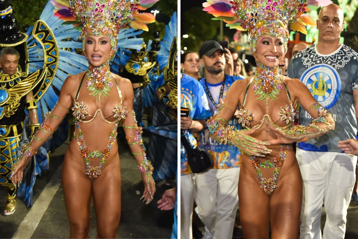 Sabrina Sato antes de desfile na Marquês de Sapucaí