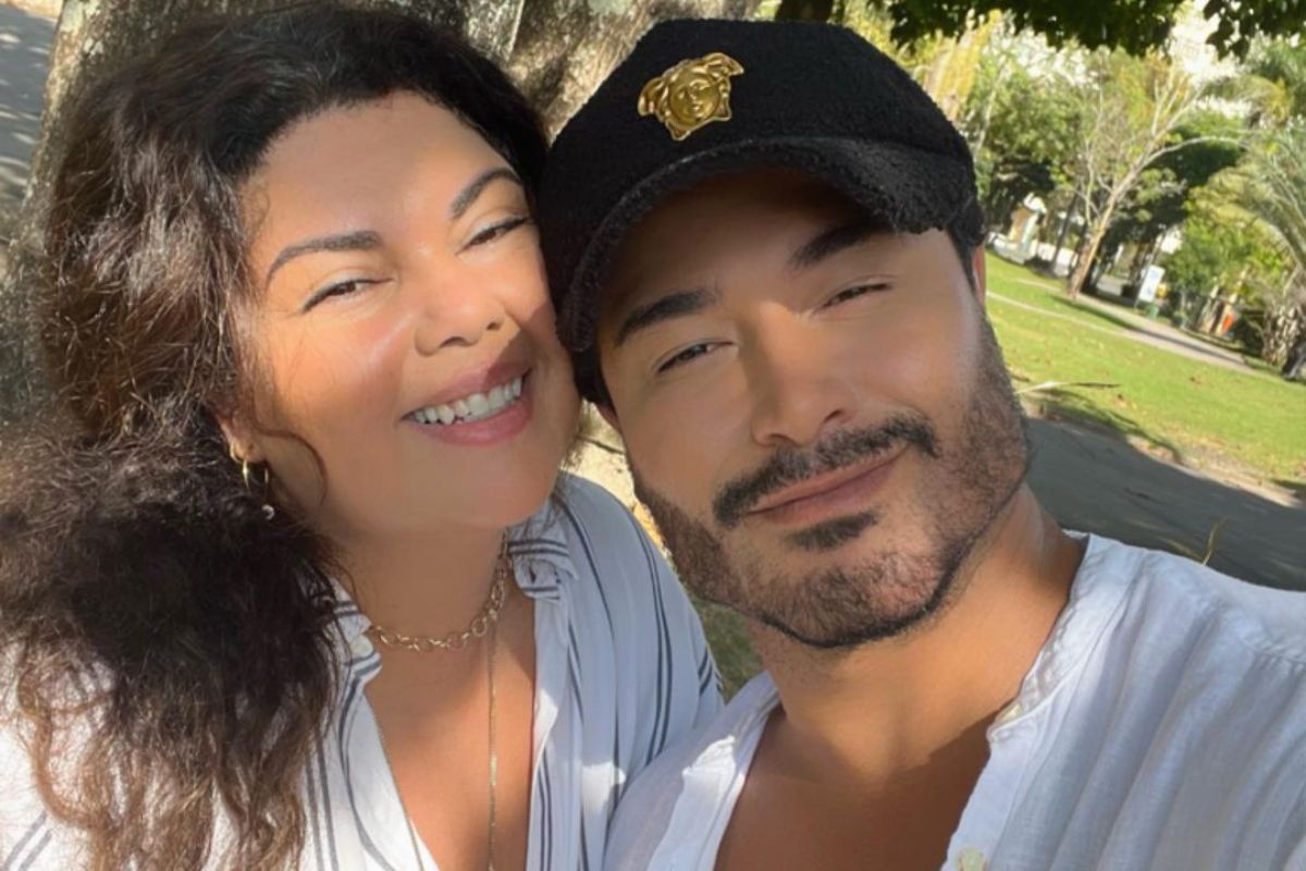 fabiana karla posando com diogo mello