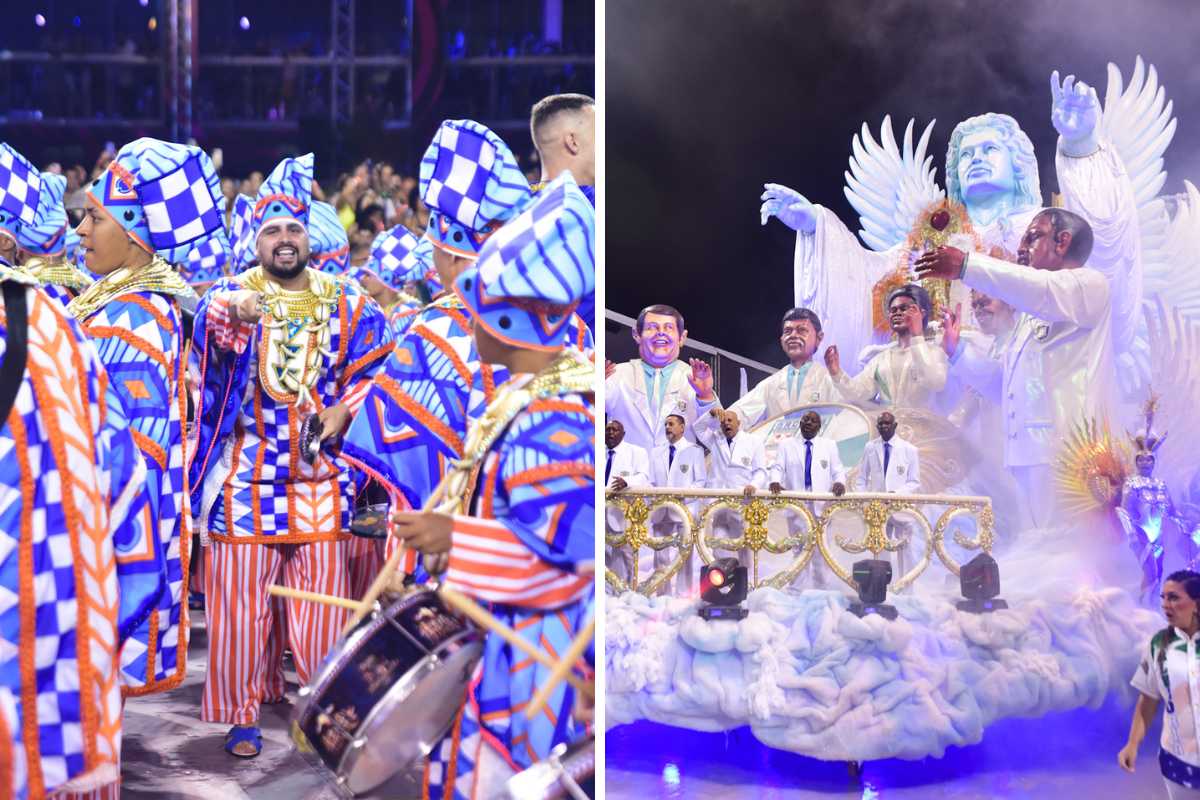 fotomontagem de desfiles da rosas de ouro e unidos de vila maria