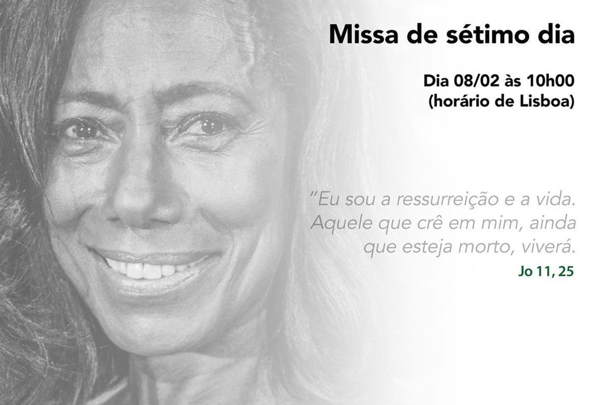 Glória Maria tem Missa de Sétimo Dia