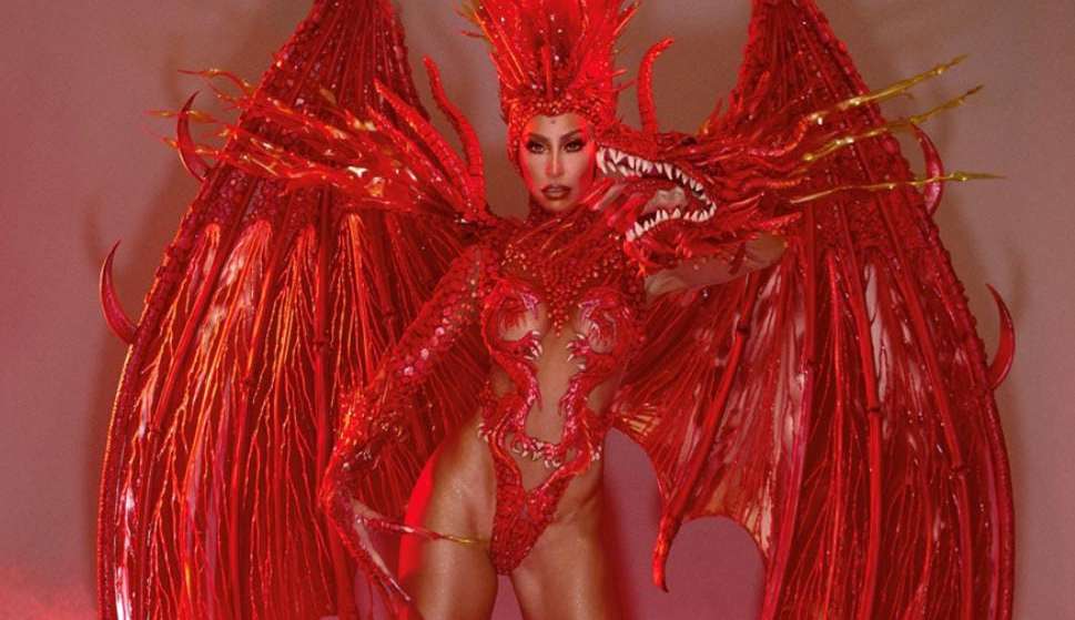 Sabrina Sato representa o dragão de São Jorge para desfile da Gaviões da Fiel