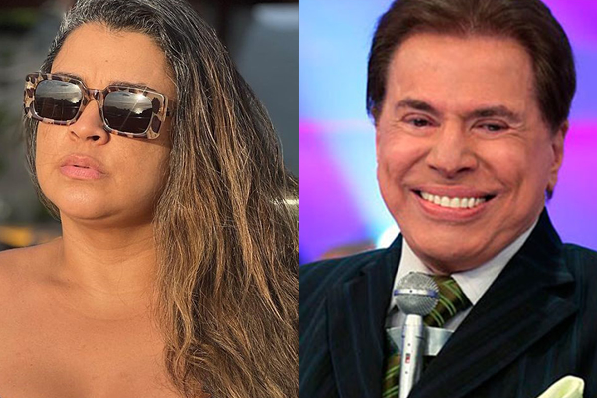 Fotomontagem Preta Gil e Silvio Santos