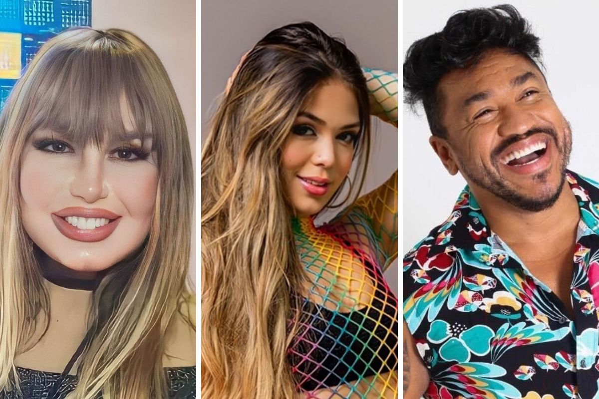 Cantora Rosana, Melody e Sebah Vieira em fotomontagem