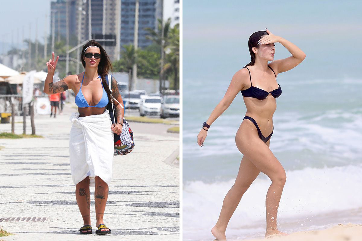 Fotomontagem Bárbara Labres e Jade Picon