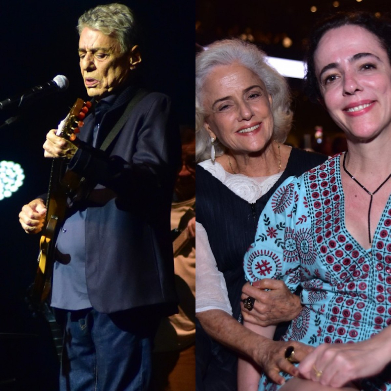 Em rara aparição, filha de Marieta Severo e Chico Buarque posa ao lado da mãe no show do pai Em rara aparição, filha de Marieta Severo e Chico Buarque posa ao lado da mãe no show do pai