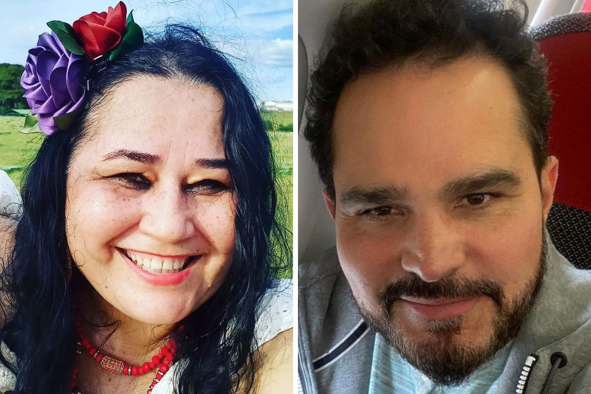 Fotomontagem Cleo Loyola e Luciano Camargo