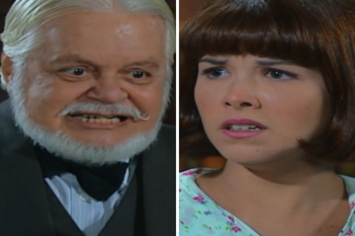 Conde Klaus (Cláudio Correia e Castro) e Celina (Samara Felippo) em Chocolate Com Pimenta