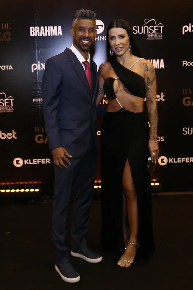 Léo Moura e Camila Silva. Foto: Roberto Filho/Brasil News