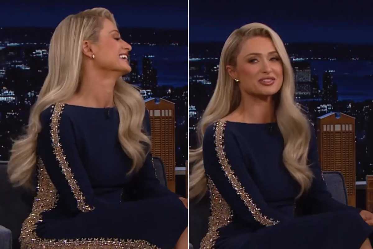 Paris Hilton sorri quando fala do filho