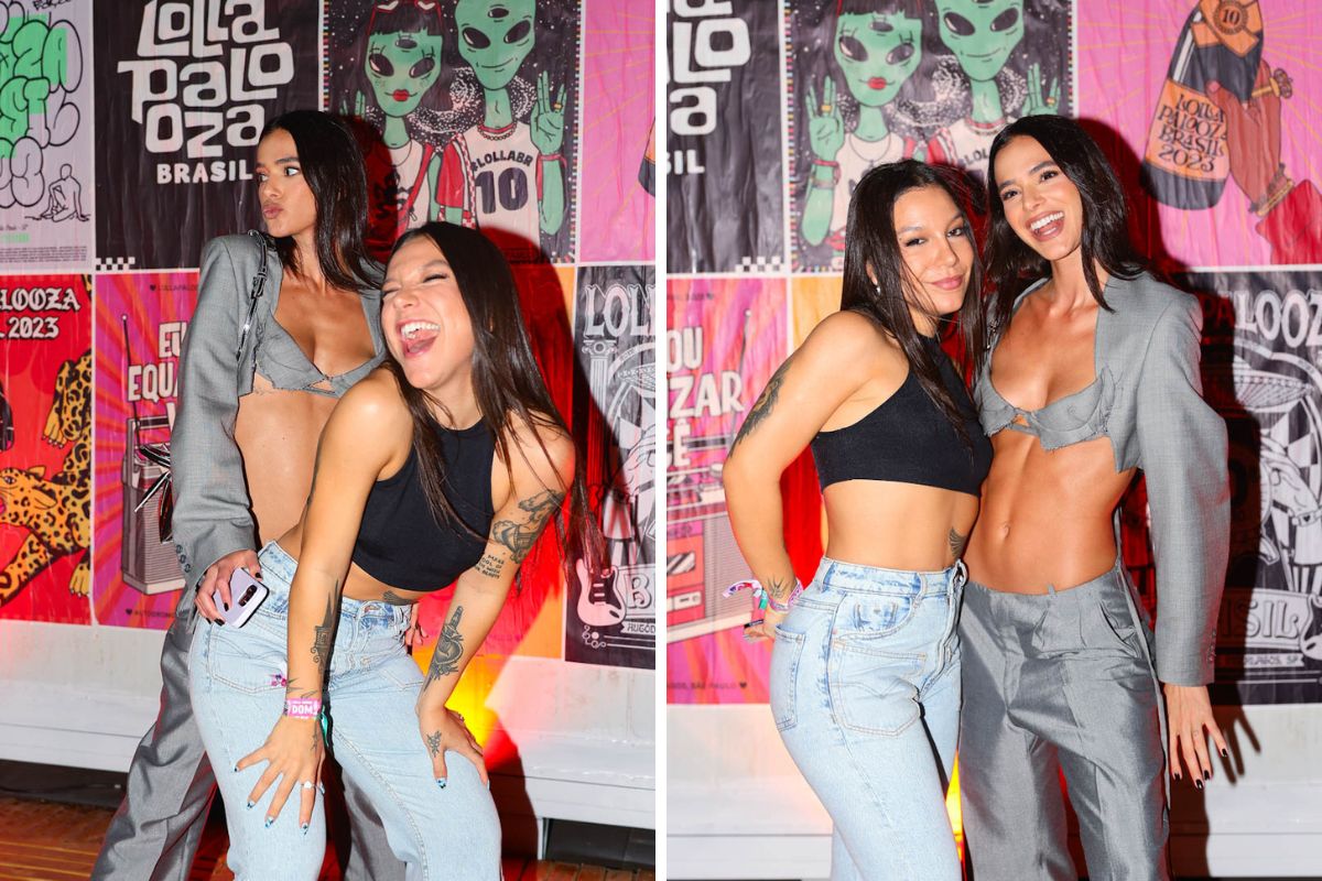 priscila alcântara e bruna marquezine no lollapalooza 2023