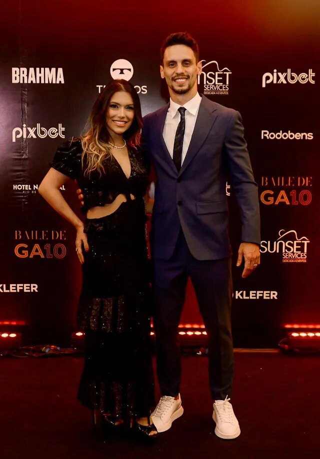 Rodrigo Caio e Tayane Carvalho.Foto: Webert Belício/Ag News