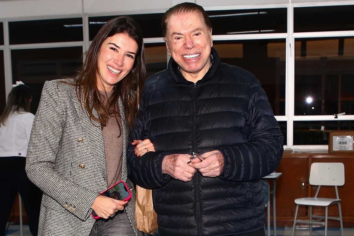 Silvio Santos e Rebeca Abravanel votando em são paulo nas eleições de 2022