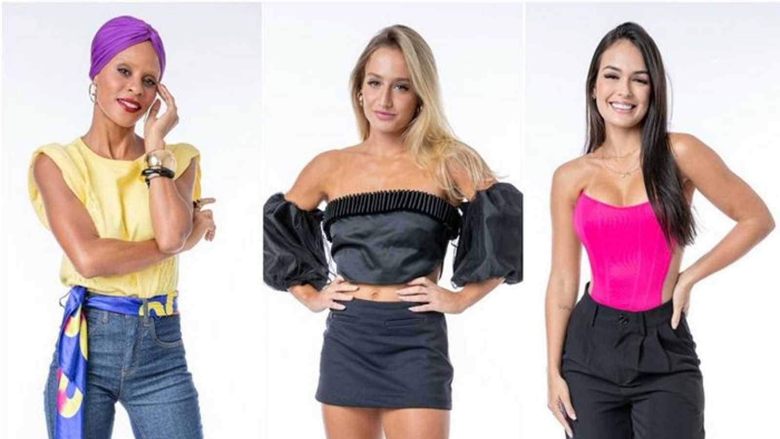 Aline Wirley, Bruna Griphao e Larissa formam o último paredão do BBB23