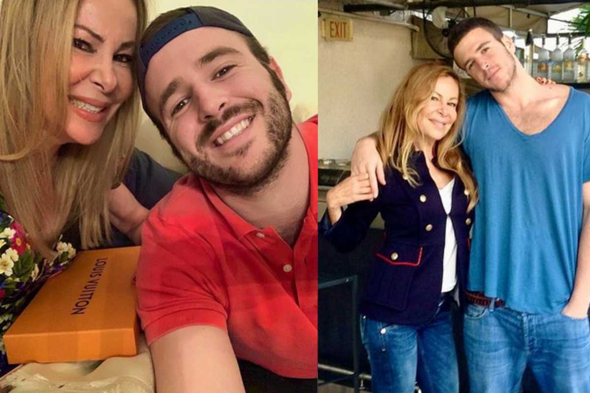 Ana Obregón com o filho Alessandro