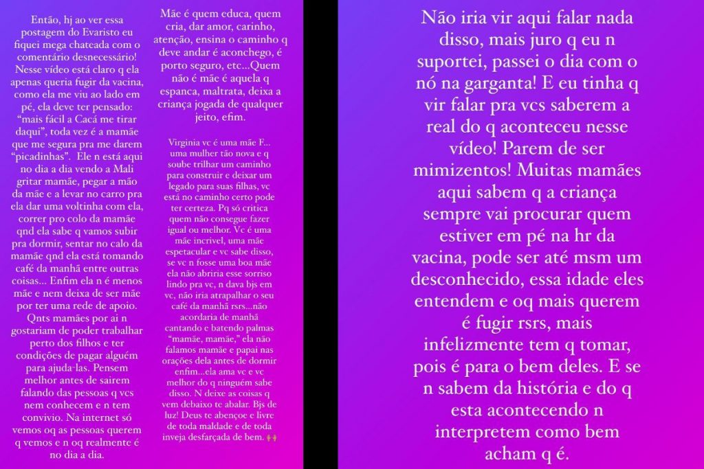 Babá das filhas de Virginia Fonseca, Carina Costa, fala do caso