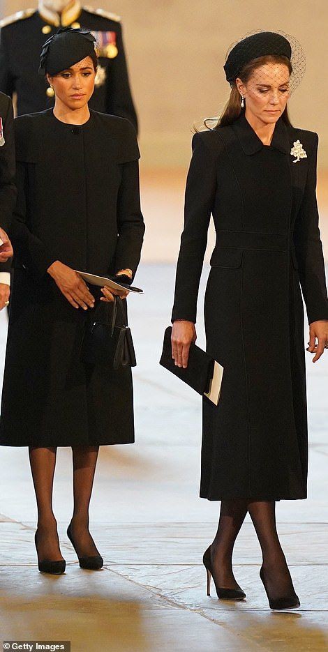 Meghan e Kate no funeral da rainha (ReproduçãoGettyimagens)