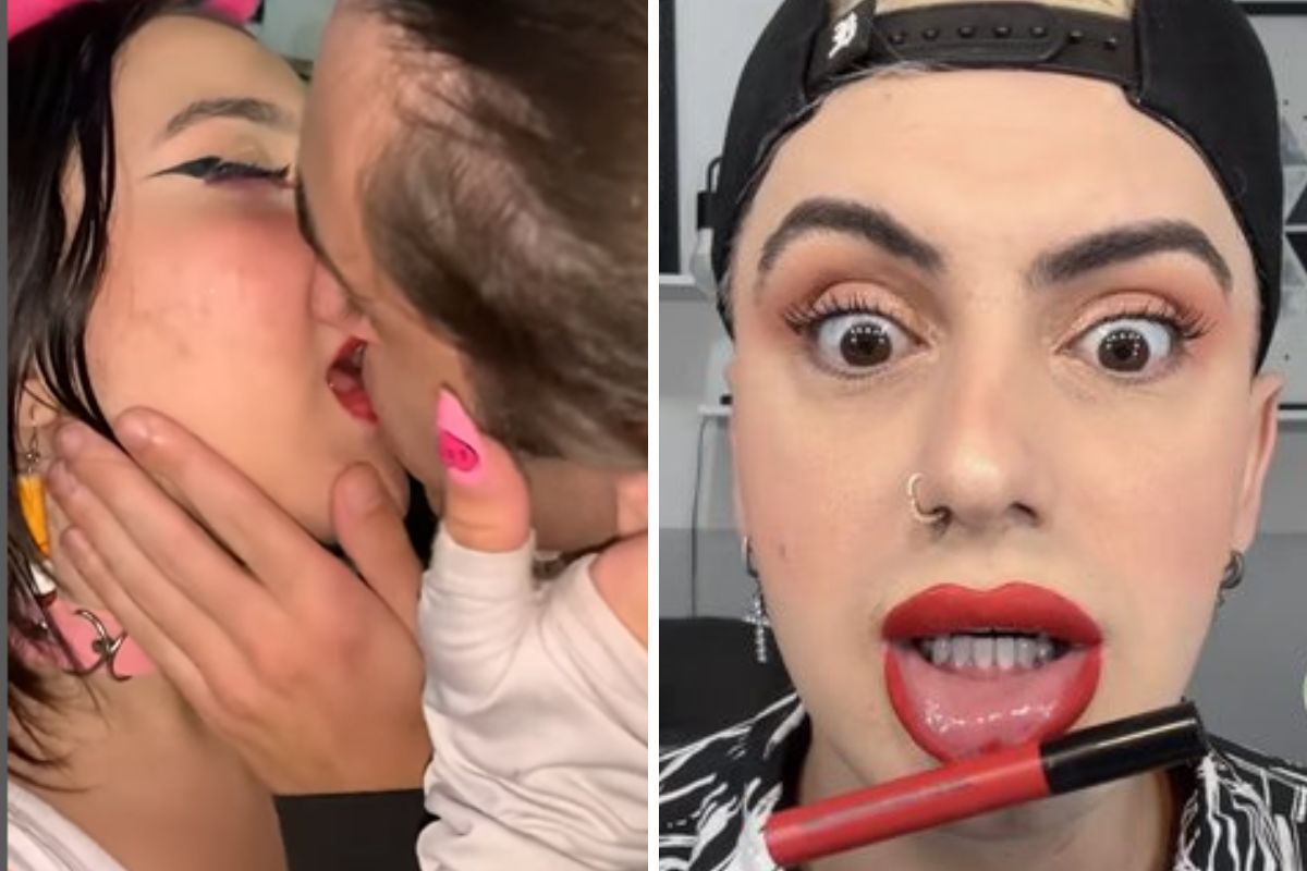 influenciadores fazendo teste do batom da virgínia