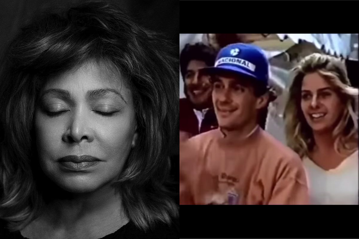 Adriane Galisteu e Ayrton Senna no show de Tina Turner em 1993