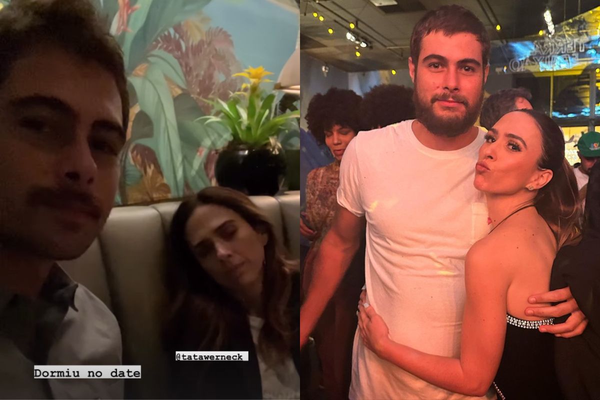 Tatá Werneck cochila em date com Rafa Vitti