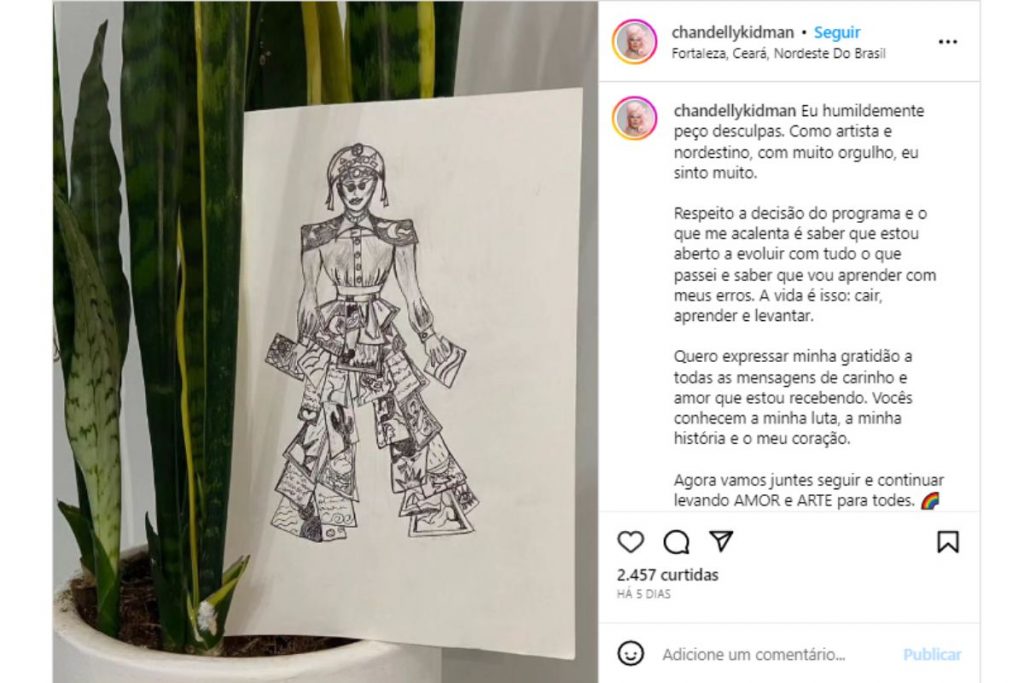 chandelly-kidman-se-desculpando-por-blackface-caravana-das-drags-instagram-1024x683-1 Chandelly Kidman pedindo desculpas após desclassificação no Instagram