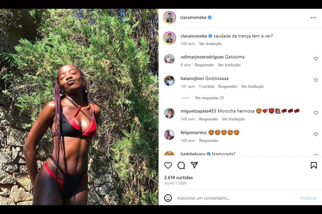 Clara Moneke sempre arrasa nos looks