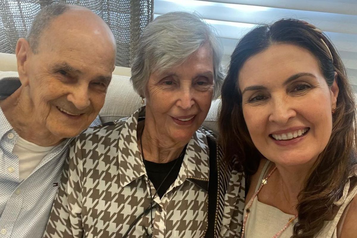 Fátima Bernardes com os pais