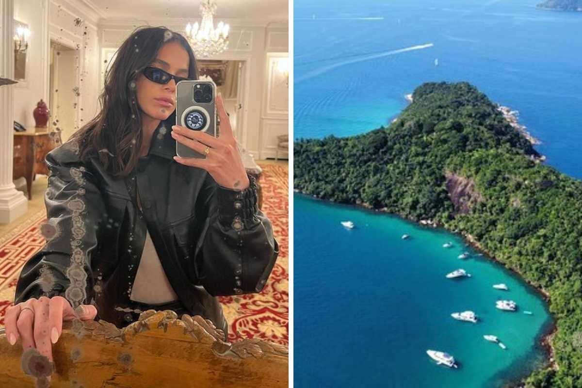 fotomontagem de selfie de bruna marquezine estilos ae de ilha do japão