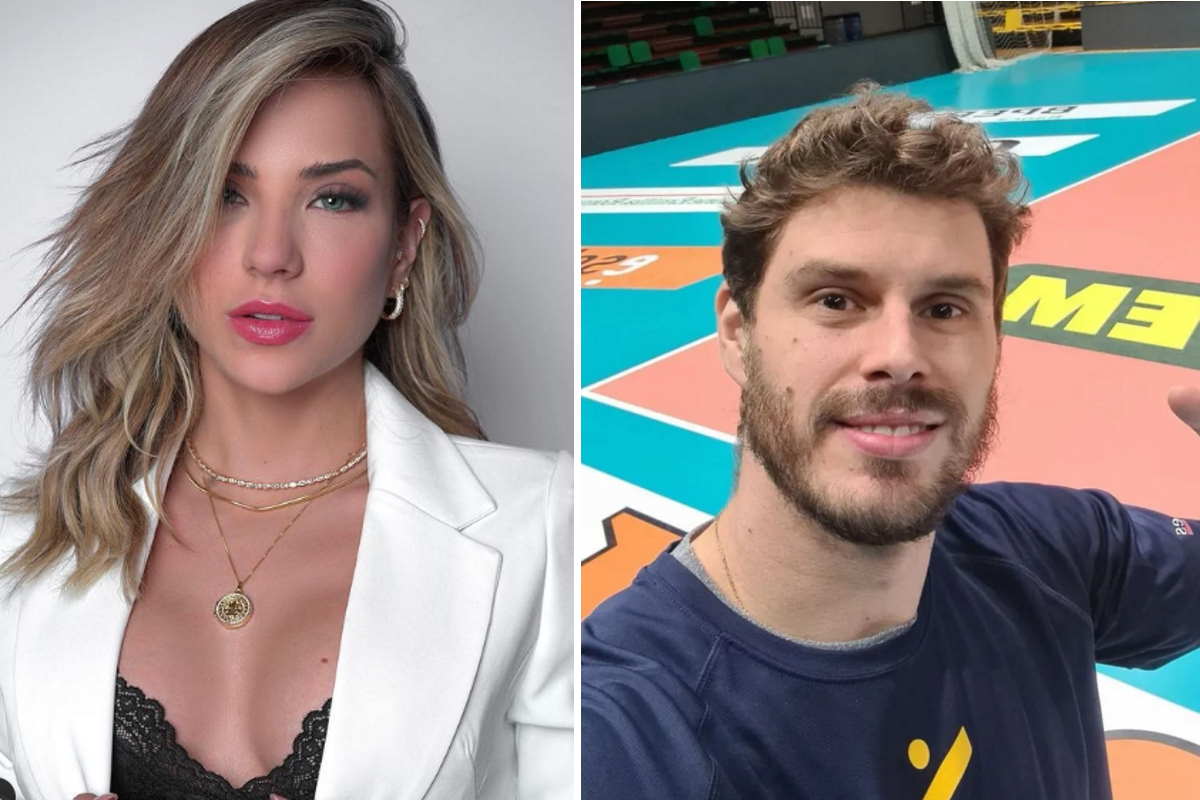 Gabi Martins e Bruninho do volei