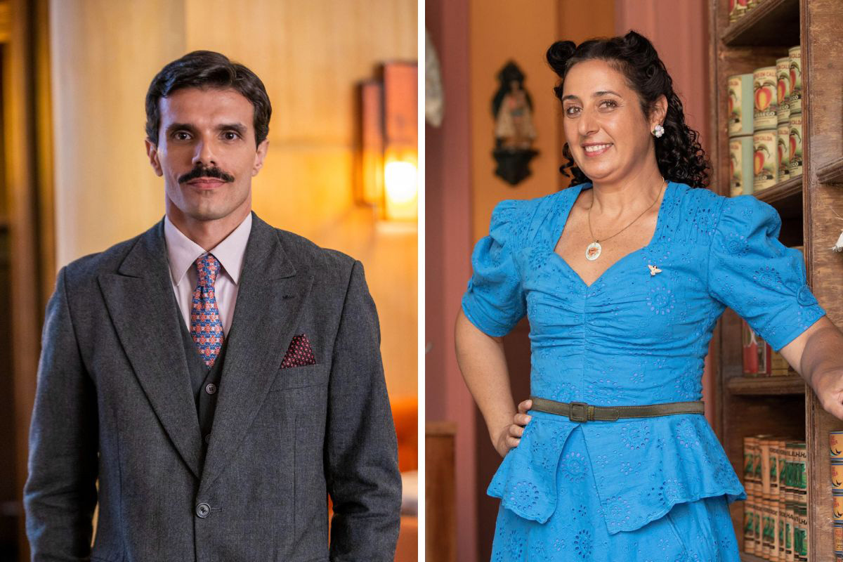 Ademar (Gustavo Arthiddoro) e Ione (Carol Badra) em Amor Perfeito