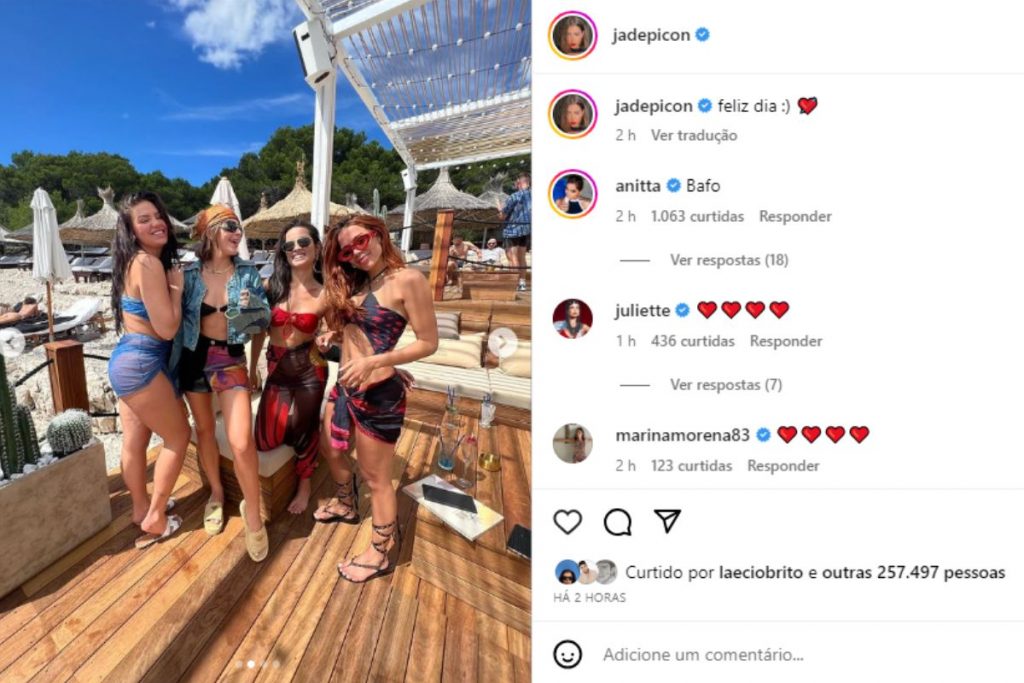 Jade Picon, Juliette, Anitta e Juliano Floss