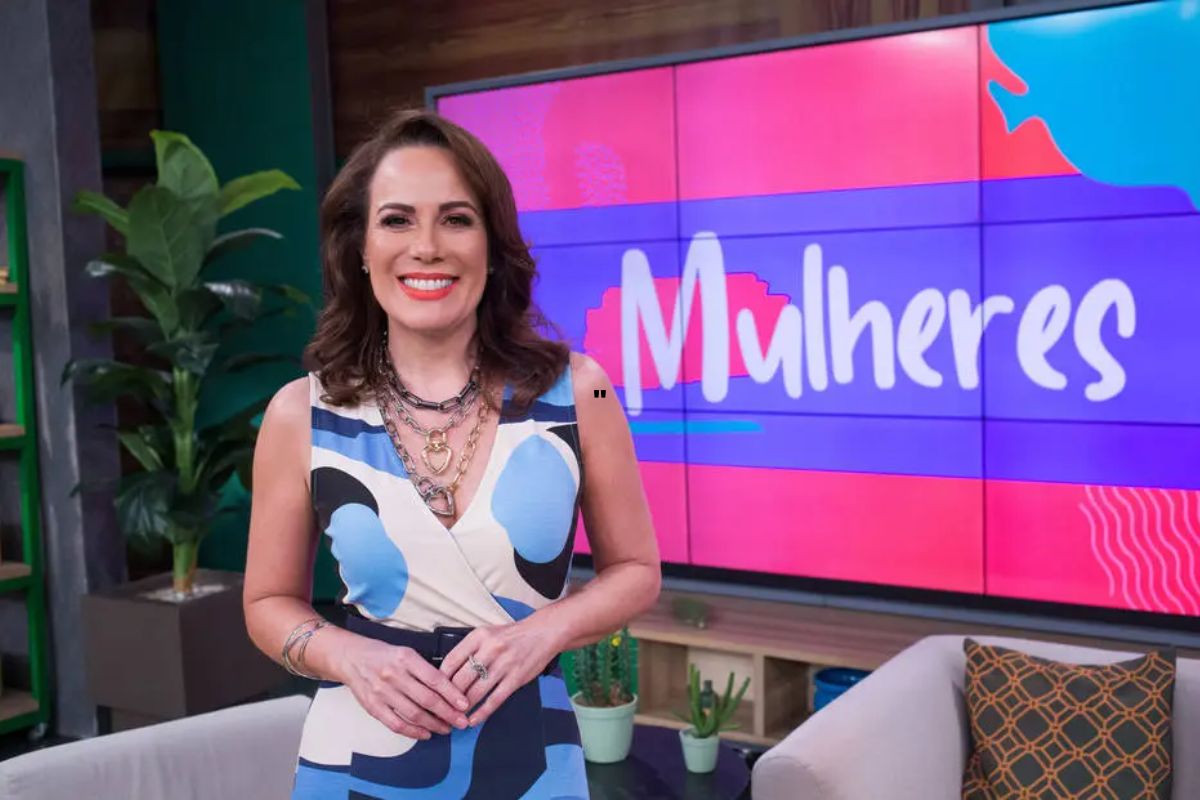 regina volpato apresentando mulheres, na tv gazeta