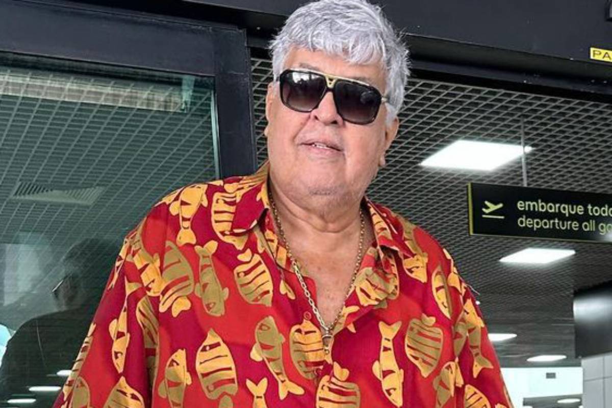 retrato de sidney magal em aeroporto