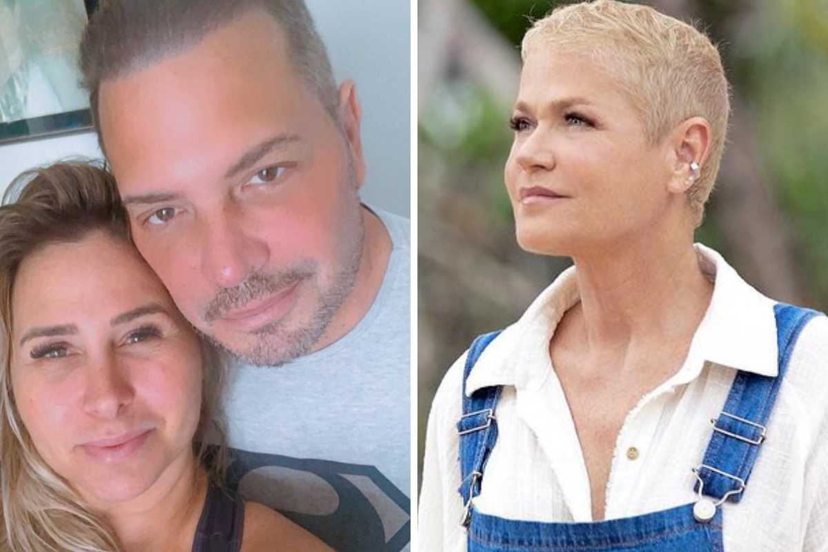 fotomontagem de retratos de conrado com andréa sorvetão e xuxa meneghel