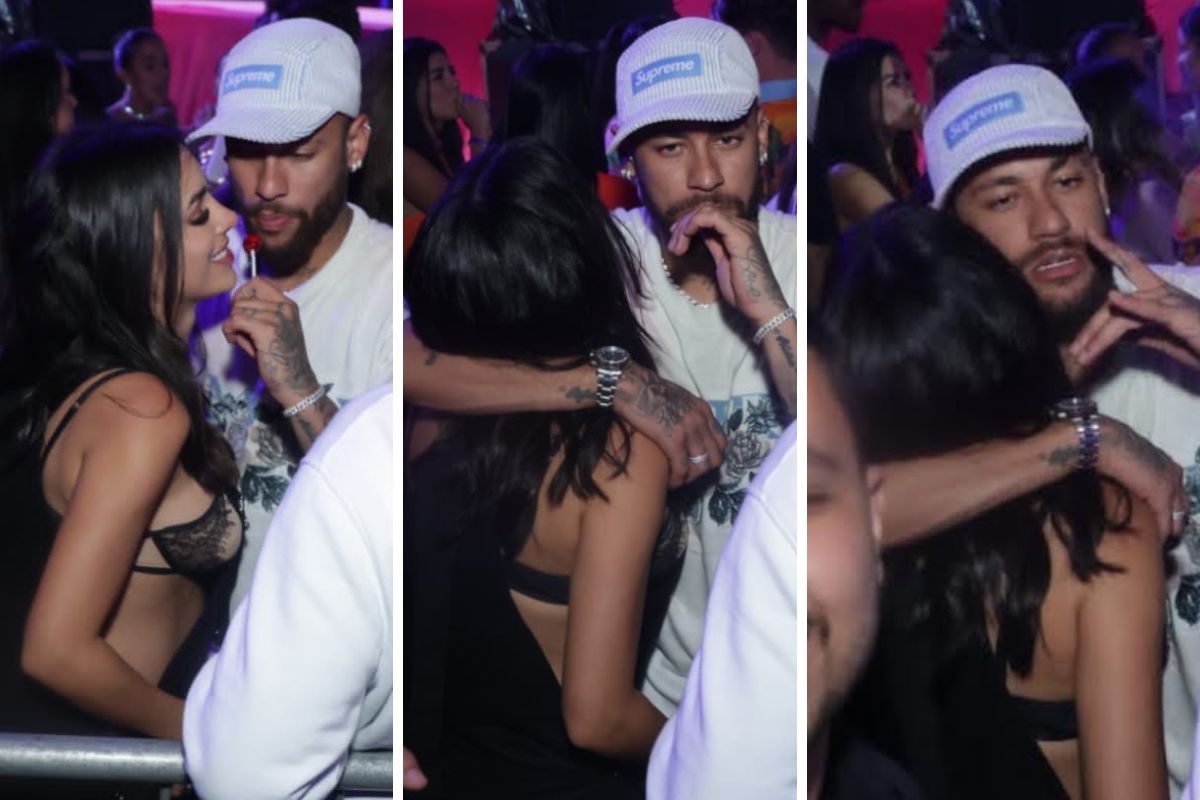 Neymar Jr e Bruna Biancardi curtem show de Thiaguinho