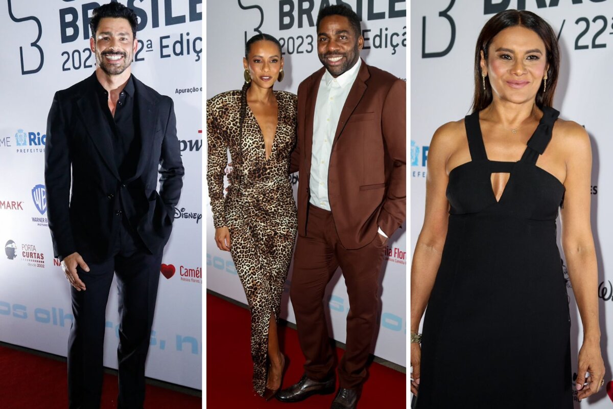Cauã Reymond, Taís Araújo, Lázaro Ramos e Dira Paes no Prêmio do Cinema Brasileiro