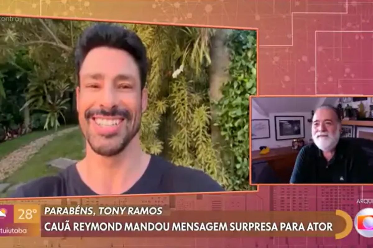 cauã reymond fazendo homenagem para tony ramos