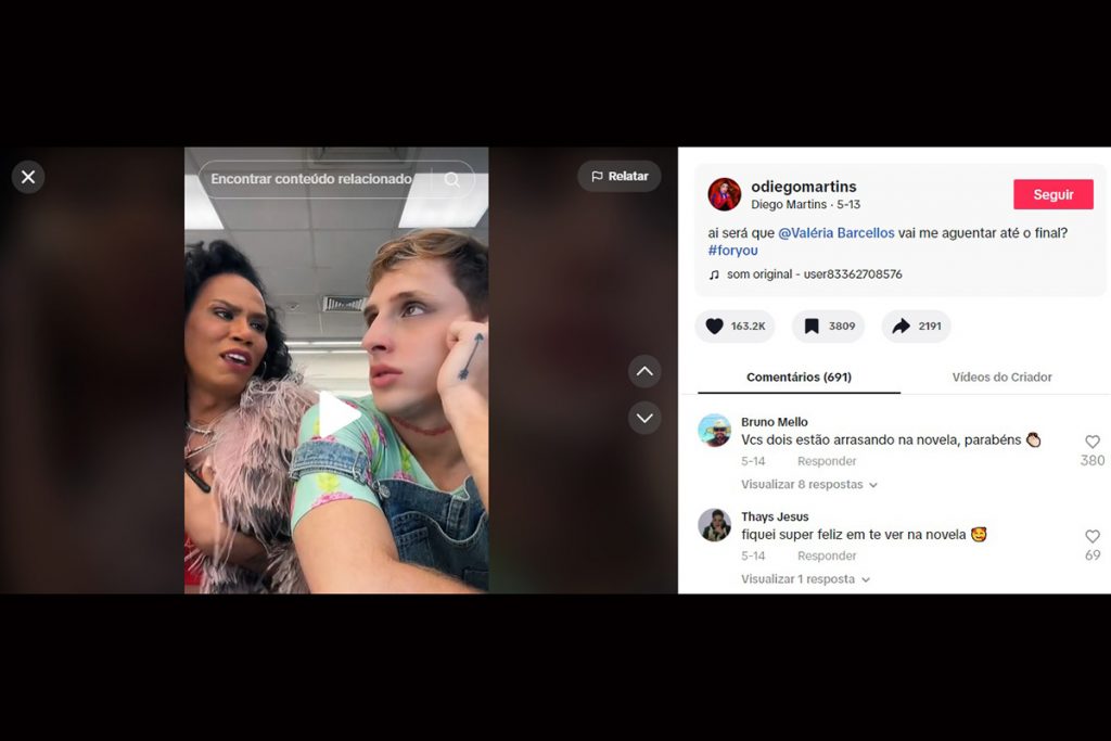 diego-martins-tiktok-2-1024x683-1 Diego Martins e Valéria Barcellos fizeram dublagem divertida no Tiktok
