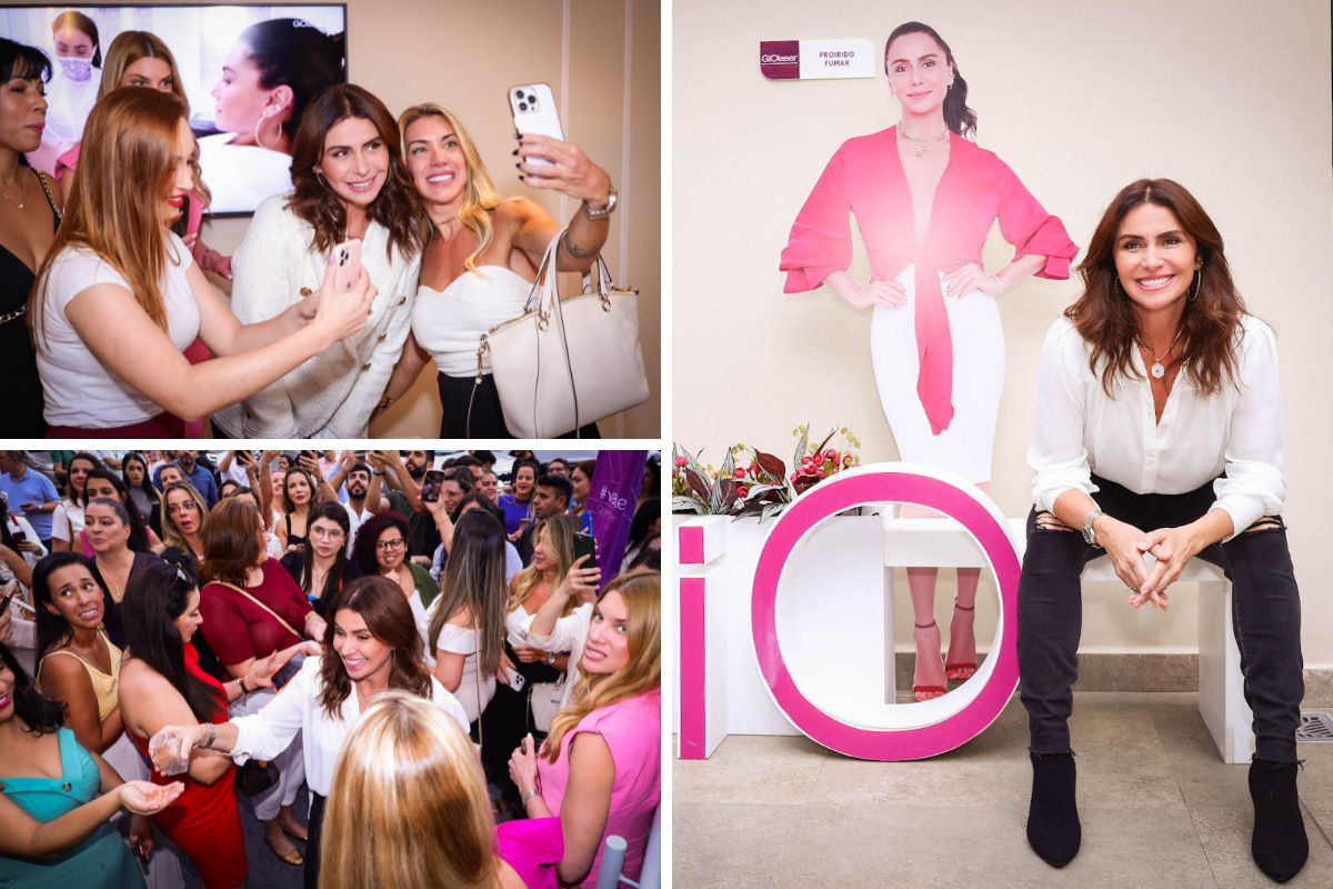 Giovanna Antonelli em inauguração de clínica de estética