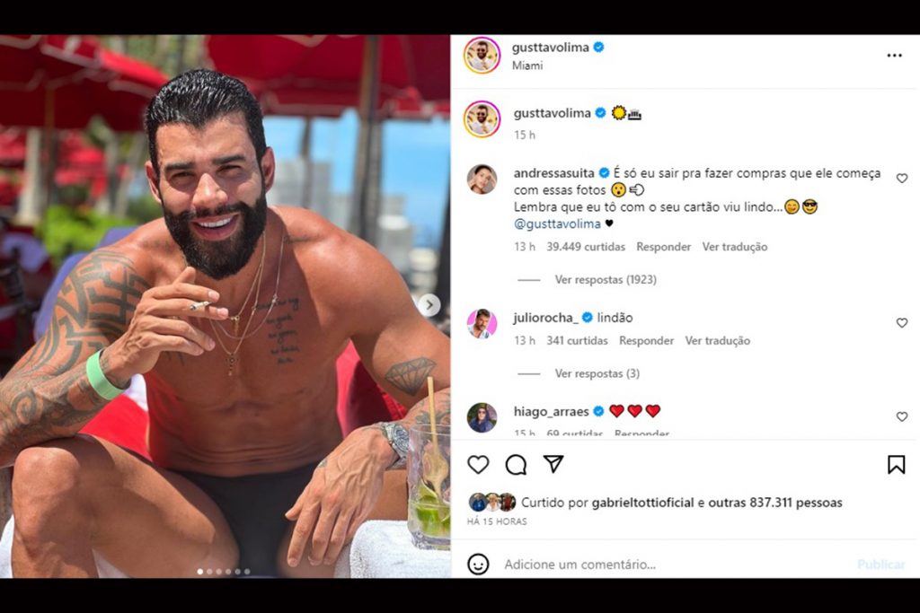 gusttavo-lima-instagram-1024x683-1 Gusttavo Lima posa sem camisa e recebe comentário de Andressa Suita