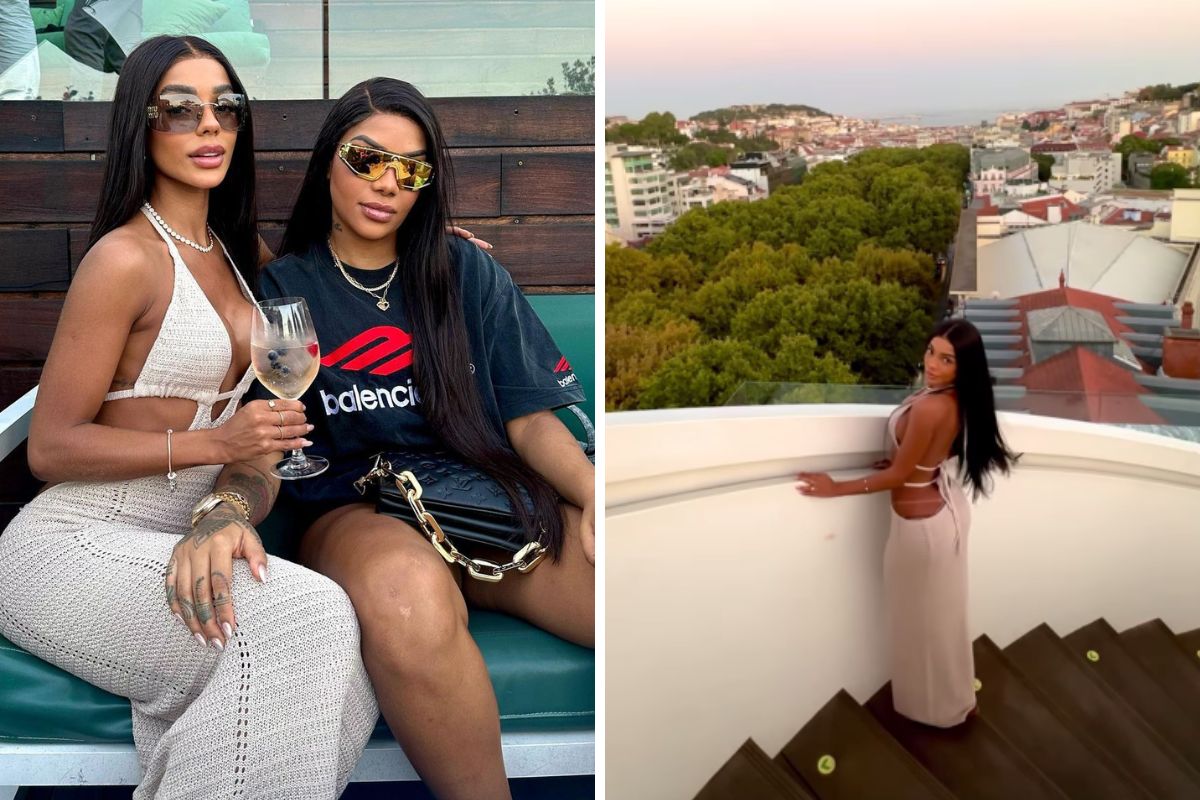 Ludmilla e Brunna Gonçalves jantam em Lisboa